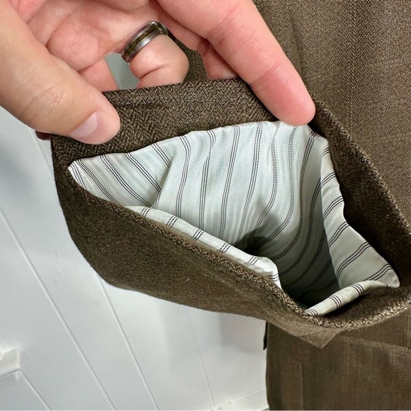 Pronto Uomo Brown Windowpane Check Blazer - Picture 9 of 12